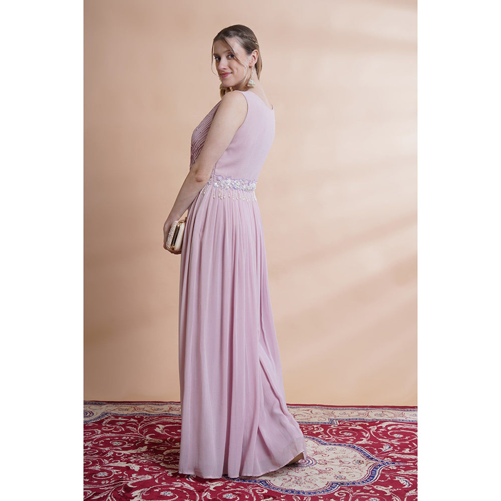 House of Supriya Mauve Georgette Gown