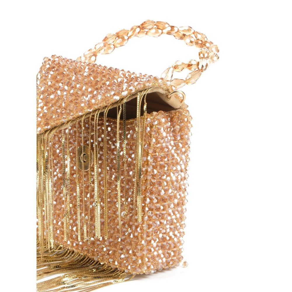 House Of Kosha Natali Golden Embellished Mini Handbag