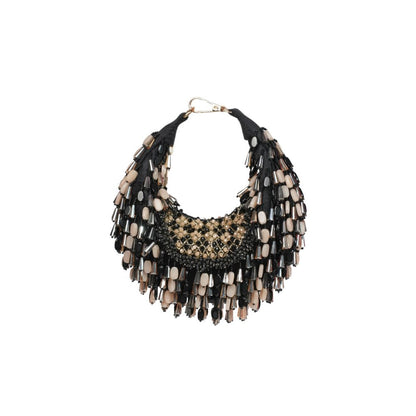 House Of Kosha Alara Black Pastel Suede Embellished Clutch