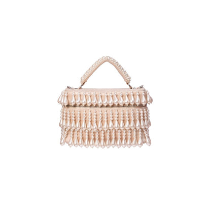 House Of Kosha Zarah Ivory Pearl Embellished Clutch