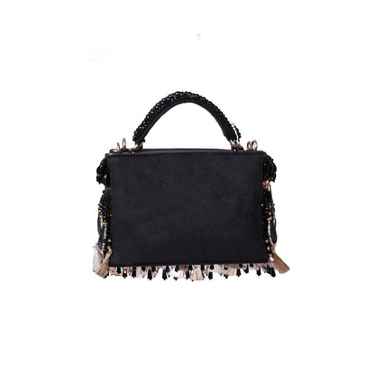 House Of Kosha Mirage Black Mirrorwork Embellished Clutch