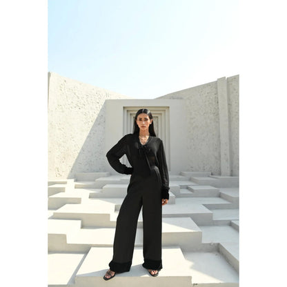 House of duti Bare Black Solid Co-Ord (Set of 2)