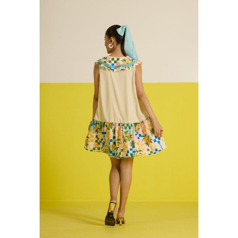 HOUSE OF HEATHER Beige Sorrento Mini Dress