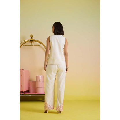 HOUSE OF HEATHER Gelato Vest Co-Ord Set - Ivory