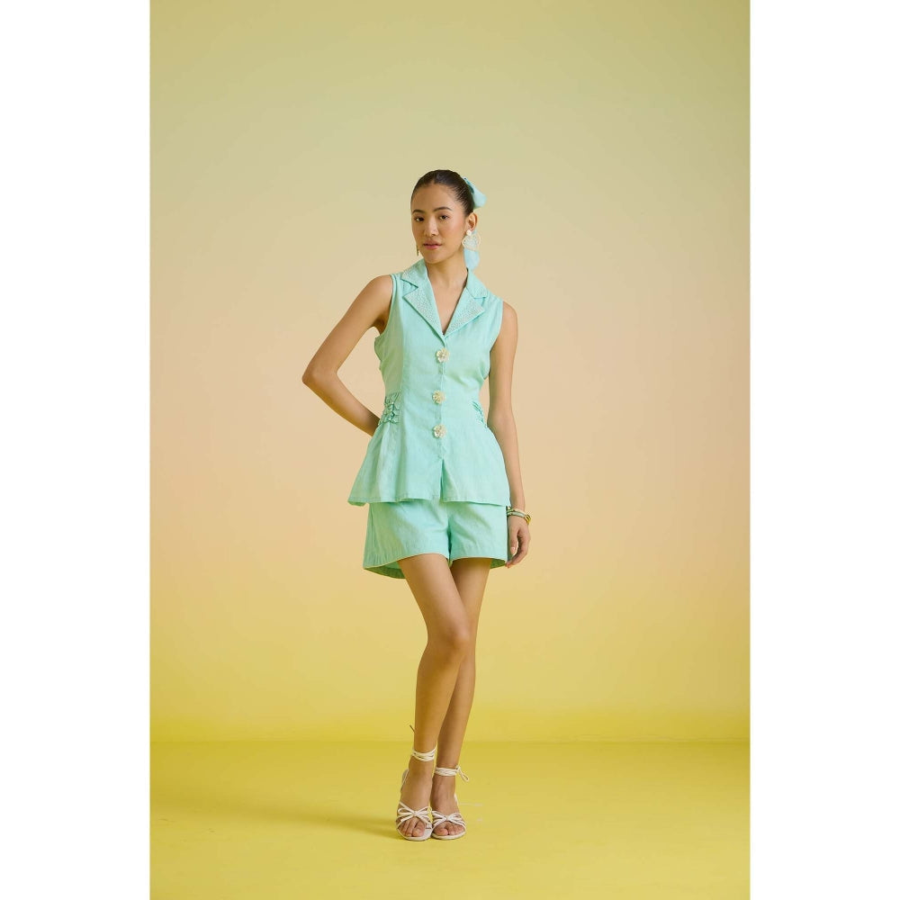 HOUSE OF HEATHER Mint - Ini Vest Coord - Green