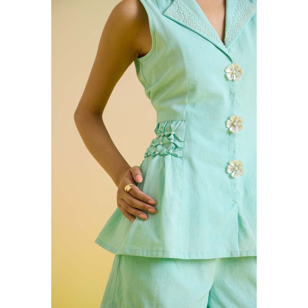 HOUSE OF HEATHER Mint - Ini Vest Coord - Green