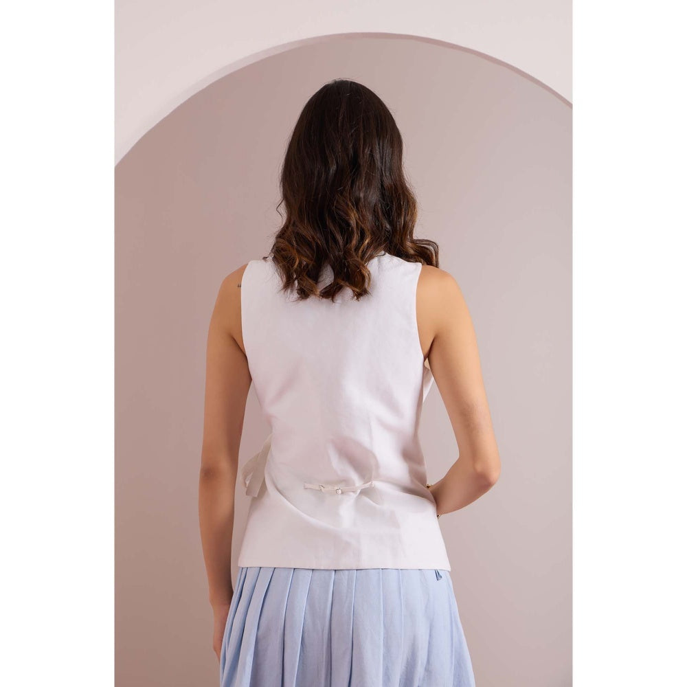 HOUSE OF HEATHER Blue Horizon Top with Skirt - Multi-Color