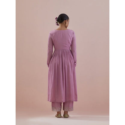 Ikshita Choudhary Lavender Embellished Anarkali Kurta