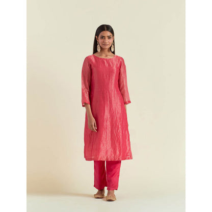 Ikshita Choudhary Pink Kurta with Pant (Set of 2)