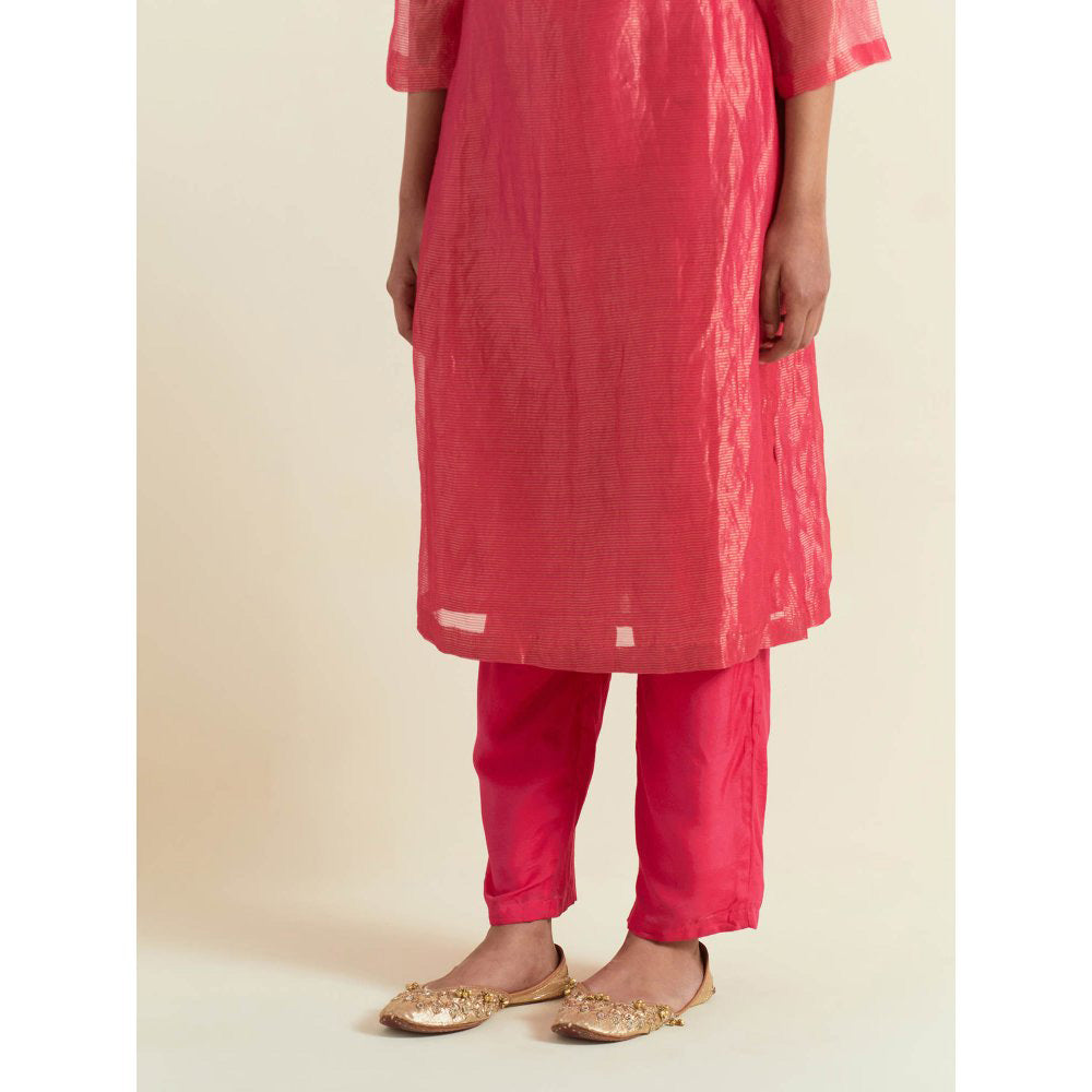 Ikshita Choudhary Pink Kurta with Pant (Set of 2)
