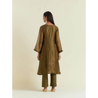 Ikshita Choudhary Olive Green Kurta