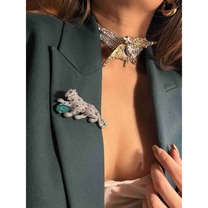 ILLUMINATE JEWELLERY Leopard Multicolor Brooche