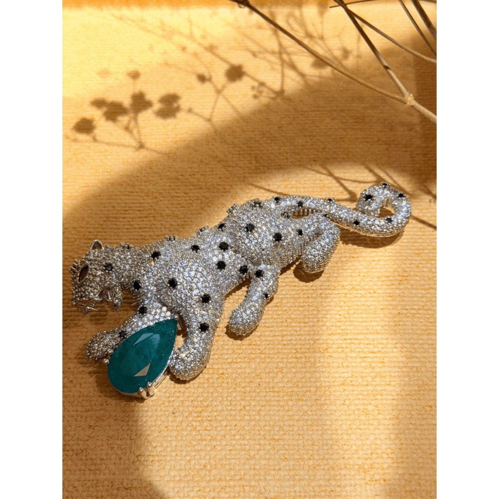 ILLUMINATE JEWELLERY Leopard Multicolor Brooche