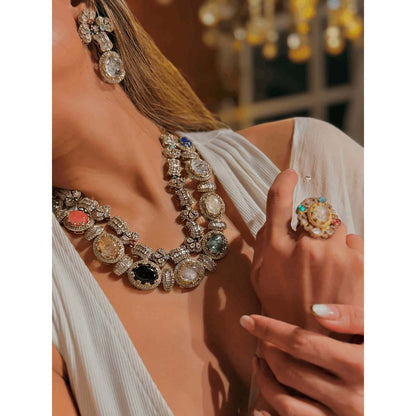 ILLUMINATE JEWELLERY Aura Elizabeth Necklace with Earrings