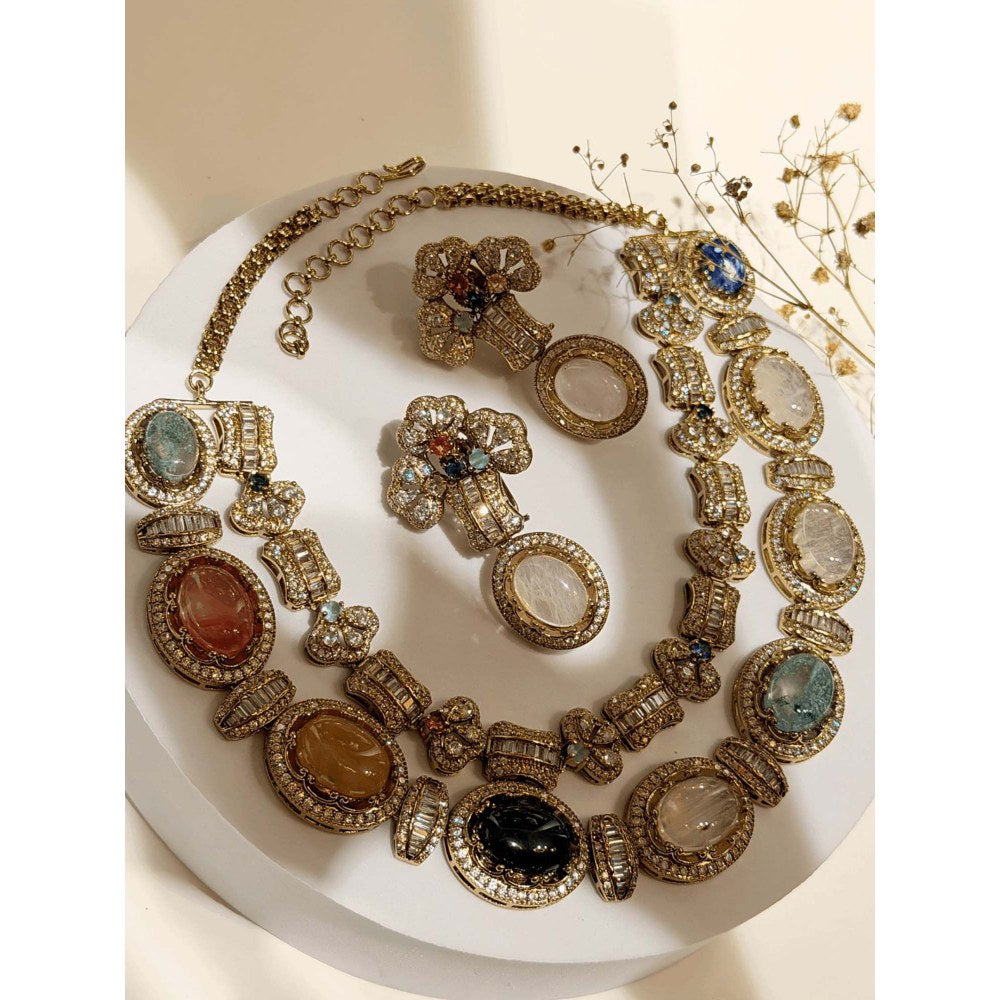 ILLUMINATE JEWELLERY Aura Elizabeth Necklace with Earrings