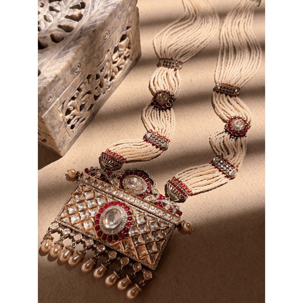 ILLUMINATE JEWELLERY Motilal Pearl Necklace with Earrings