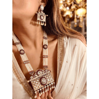 ILLUMINATE JEWELLERY Motilal Pearl Necklace with Earrings