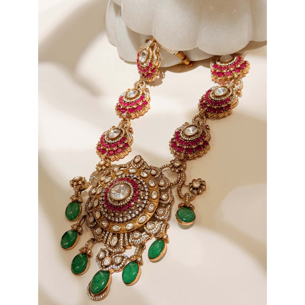 ILLUMINATE JEWELLERY Bekhoob Multicolor Necklace with Earrings