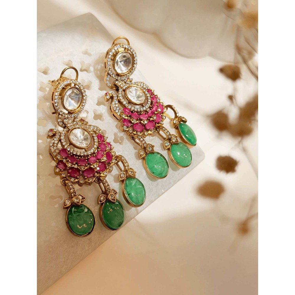 ILLUMINATE JEWELLERY Bekhoob Multicolor Necklace with Earrings