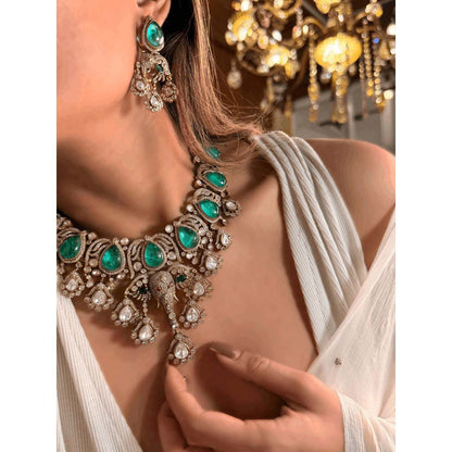 ILLUMINATE JEWELLERY Elephant Headed Necklace with Earrings