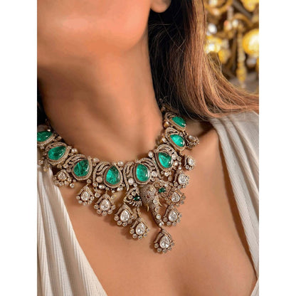 ILLUMINATE JEWELLERY Elephant Headed Necklace with Earrings
