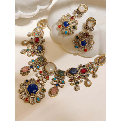 ILLUMINATE JEWELLERY Elizabeth Autumn Necklace with Earrings