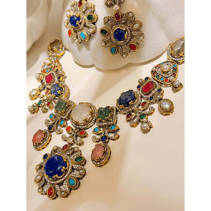 ILLUMINATE JEWELLERY Elizabeth Autumn Necklace with Earrings