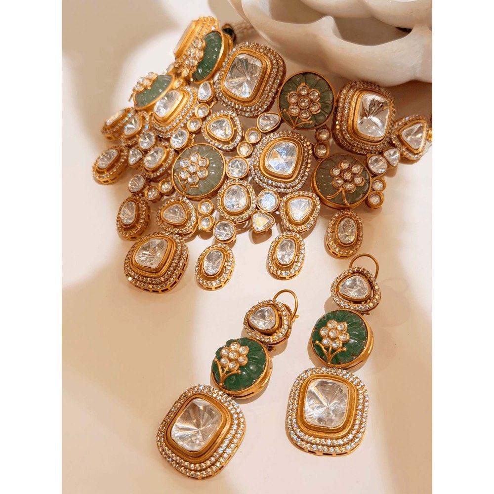 ILLUMINATE JEWELLERY Gulmarg Multicolor Necklace with Earrings