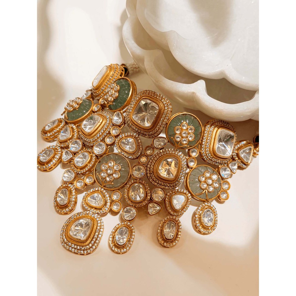 ILLUMINATE JEWELLERY Gulmarg Multicolor Necklace with Earrings
