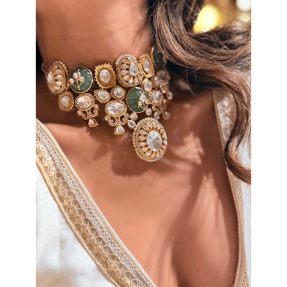 ILLUMINATE JEWELLERY Noor Multicolor Necklace with Earrings