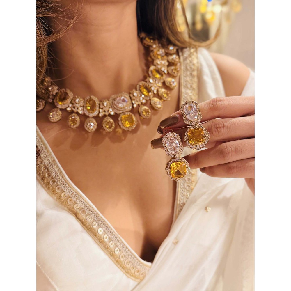 ILLUMINATE JEWELLERY Marina Opalina Necklace with Earrings