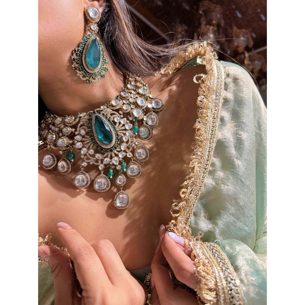 ILLUMINATE JEWELLERY Rhythm Multicolor Necklace with Earrings