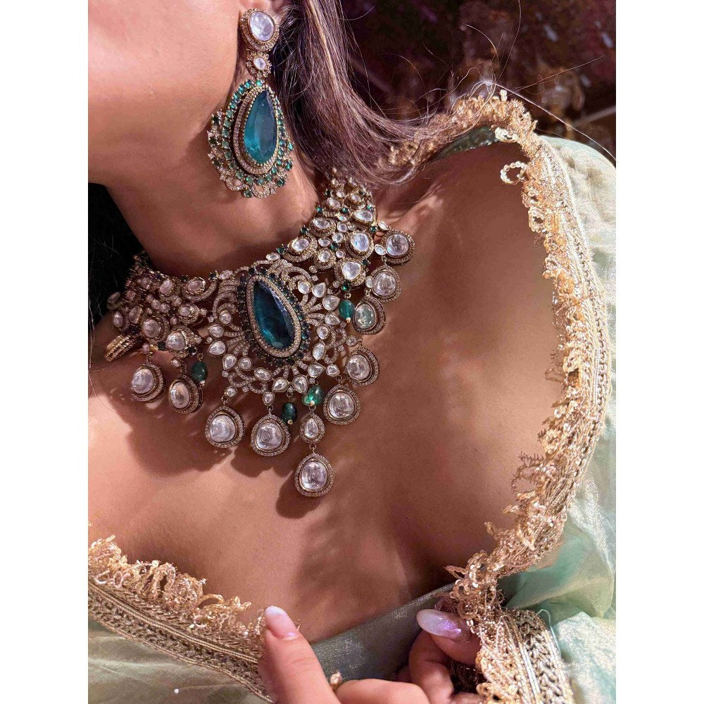 ILLUMINATE JEWELLERY Rhythm Multicolor Necklace with Earrings
