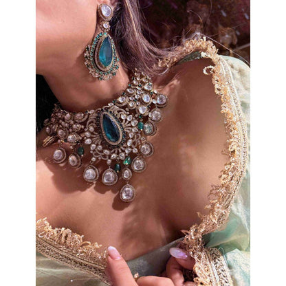 ILLUMINATE JEWELLERY Rhythm Multicolor Necklace with Earrings