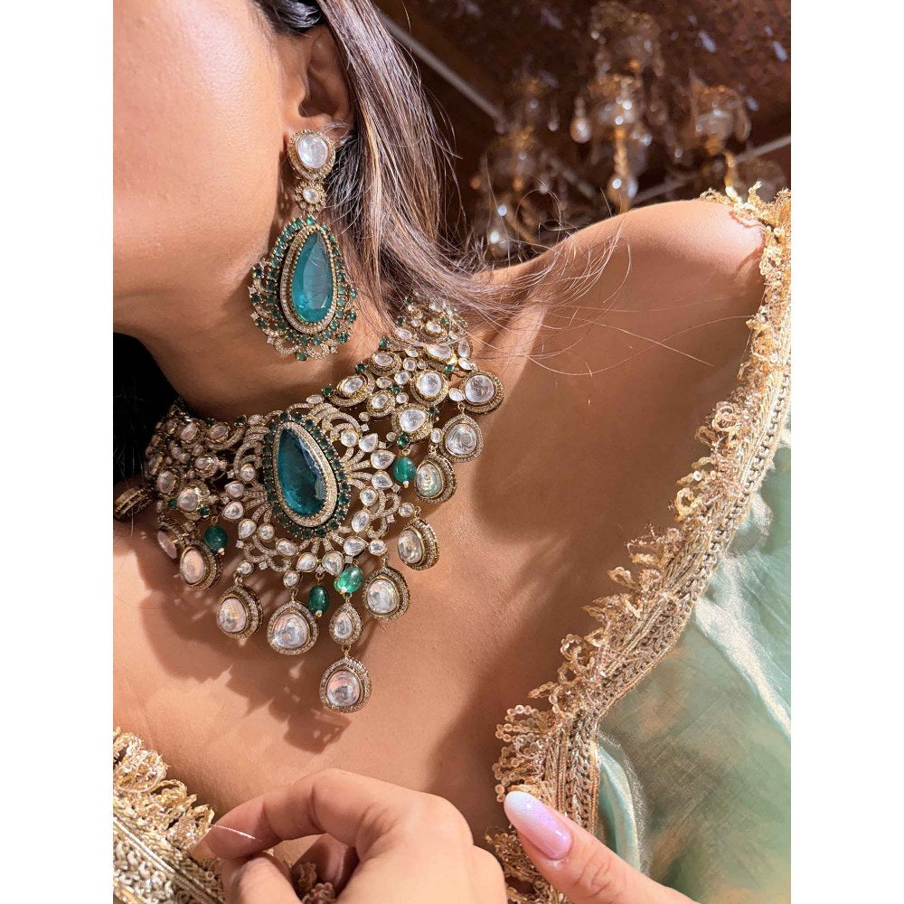 ILLUMINATE JEWELLERY Rhythm Multicolor Necklace with Earrings