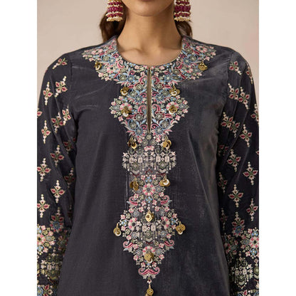 Inej Grey Short Kurti with Sharara (Set of 2)