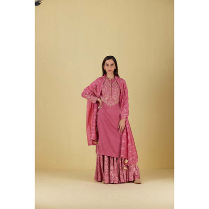 Inej Kurta Straight Pearly Pink with Pant (Set of 2)