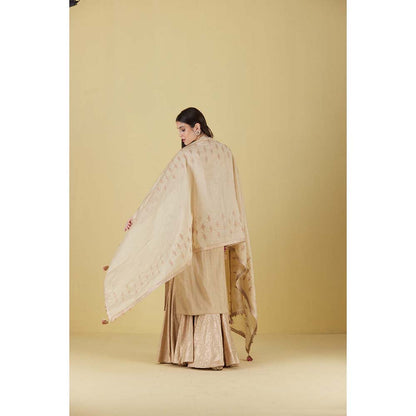 Inej Kurta Straight Beige with Pant (Set of 2)