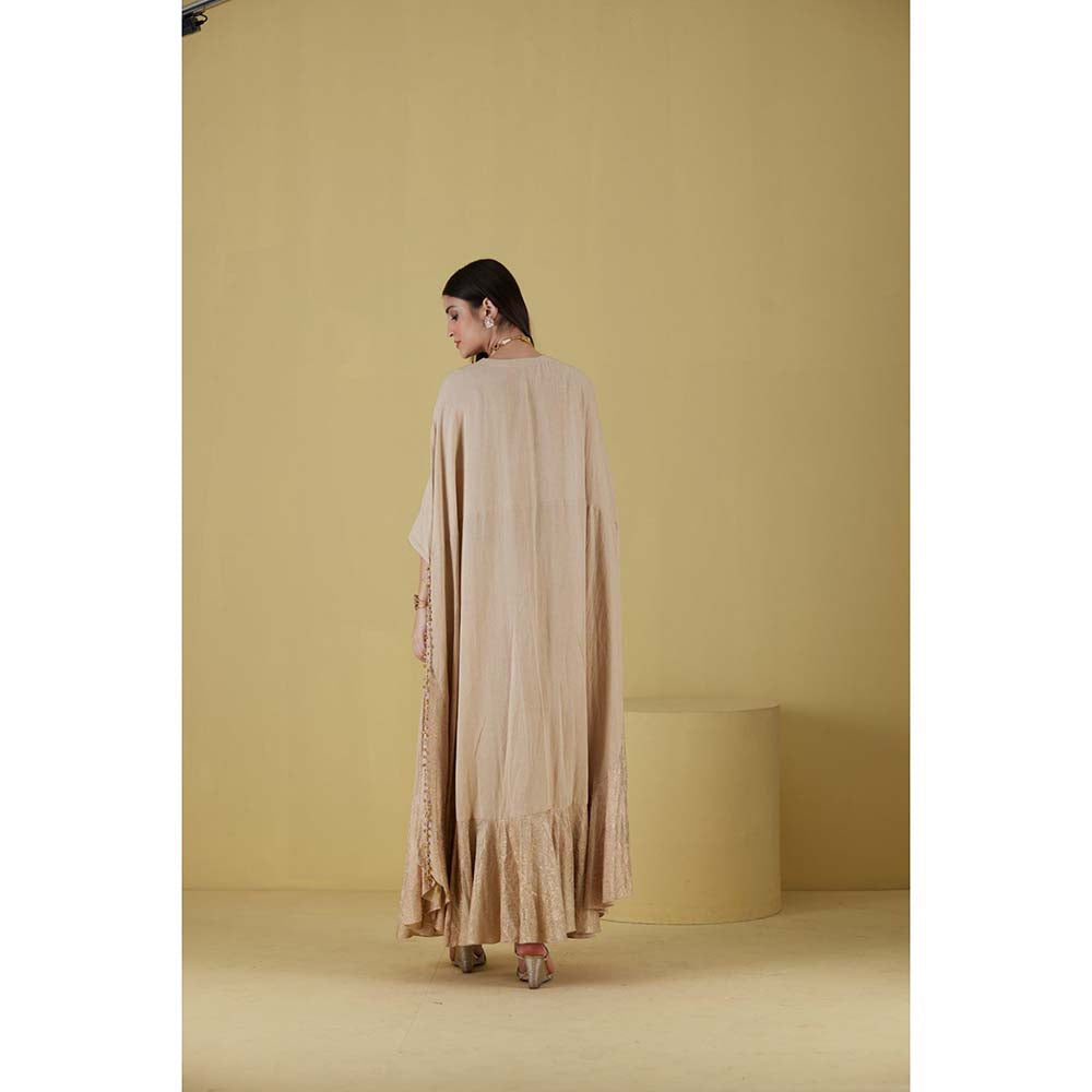 Inej Kurta Cape Beige with Pant (Set of 2)
