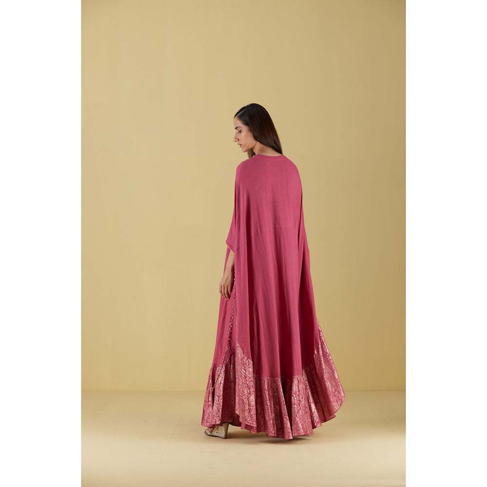 Inej Kurta Cape Pearly Pink with Pant (Set of 2)