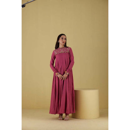 Inej Kurta Long Kali Pearly Pink with Pant (Set of 2)