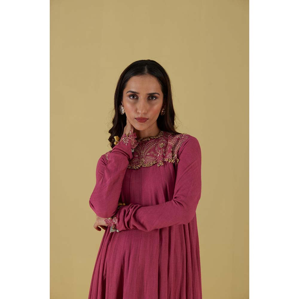 Inej Kurta Long Kali Pearly Pink with Pant (Set of 2)