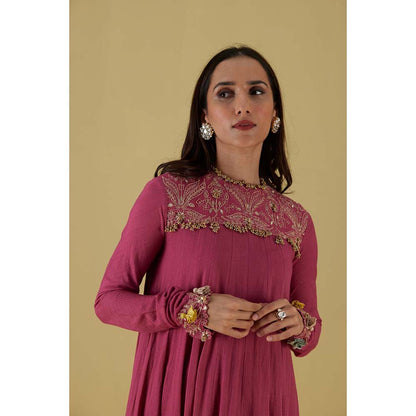 Inej Kurta Long Kali Pearly Pink with Pant (Set of 2)