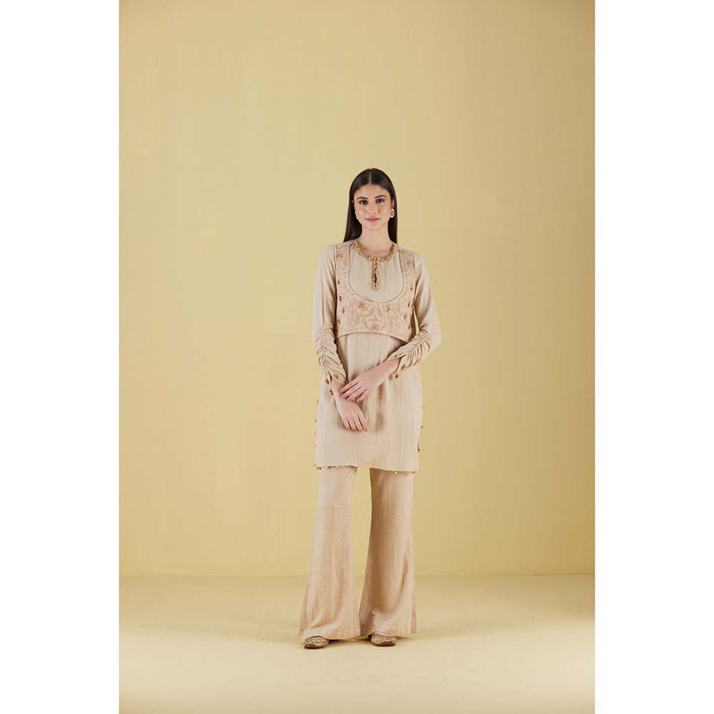 Inej Waist Coat Kurta Beige with Pant (Set of 2)