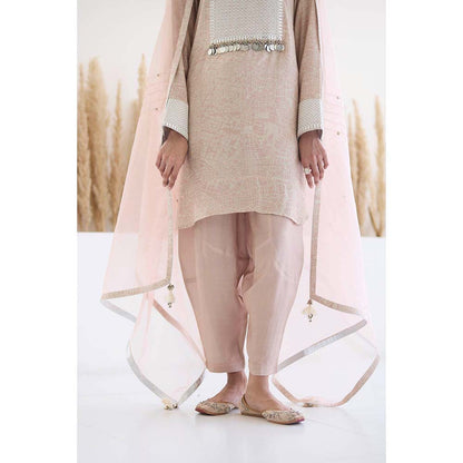 Inej Pink Printed Dupatta