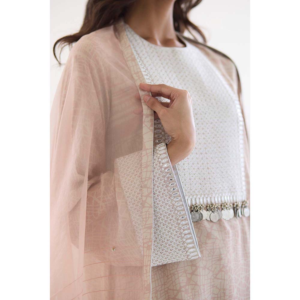 Inej Pink Printed Dupatta