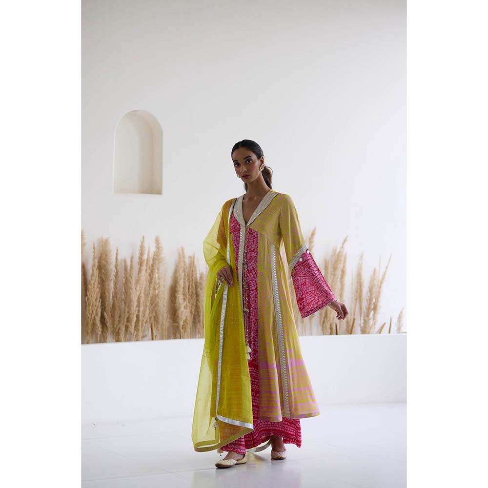 Inej Yellow Printed Dupatta