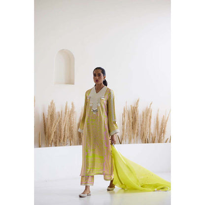 Inej Yellow Printed Dupatta