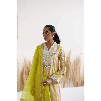 Inej Yellow Printed Dupatta