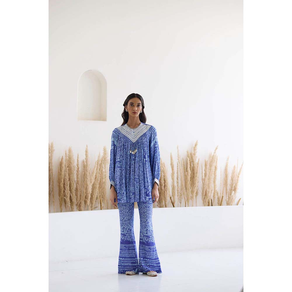 Inej Lakeer Blue Yok Top with Pant (Set of 2)